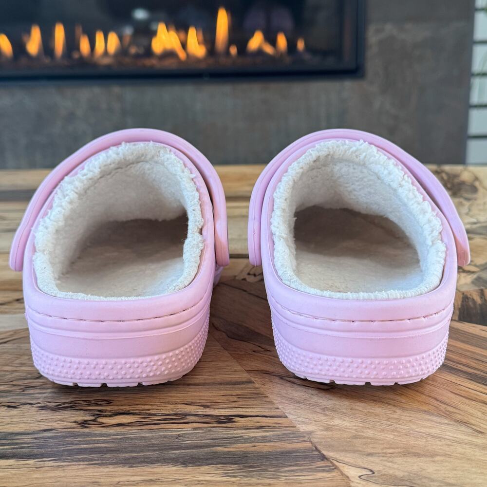 Crocs Ralen Lined Clogs Women's Size 6 - Ballerina Pink Fuzzy Slippers Coquette - Picture 6 of 15